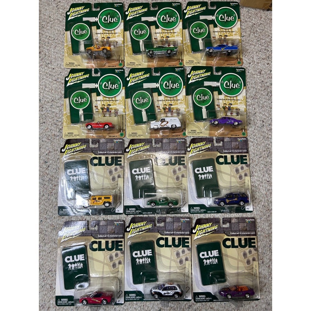 Johnny Lightning Clue Character Cars Lot Of 9 New In Package Collectible‎ Toys